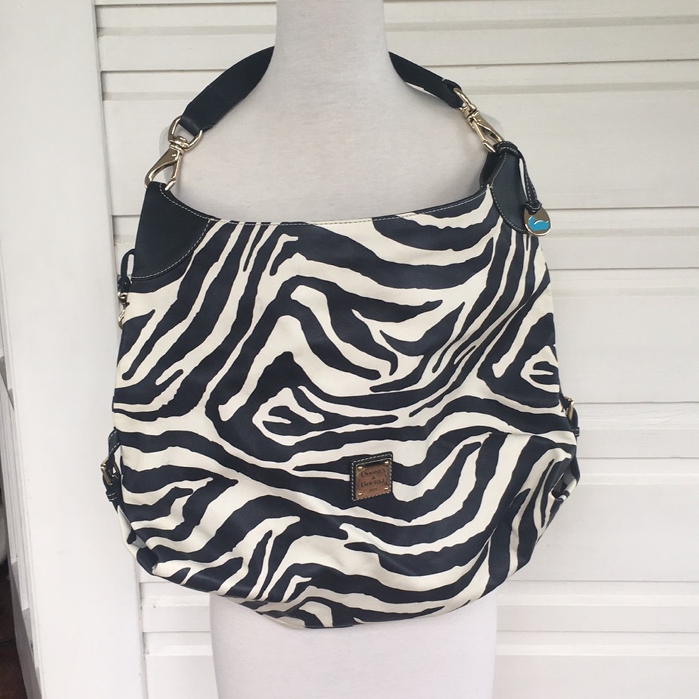 Dooney & Bourke zebra oversized bucket bag